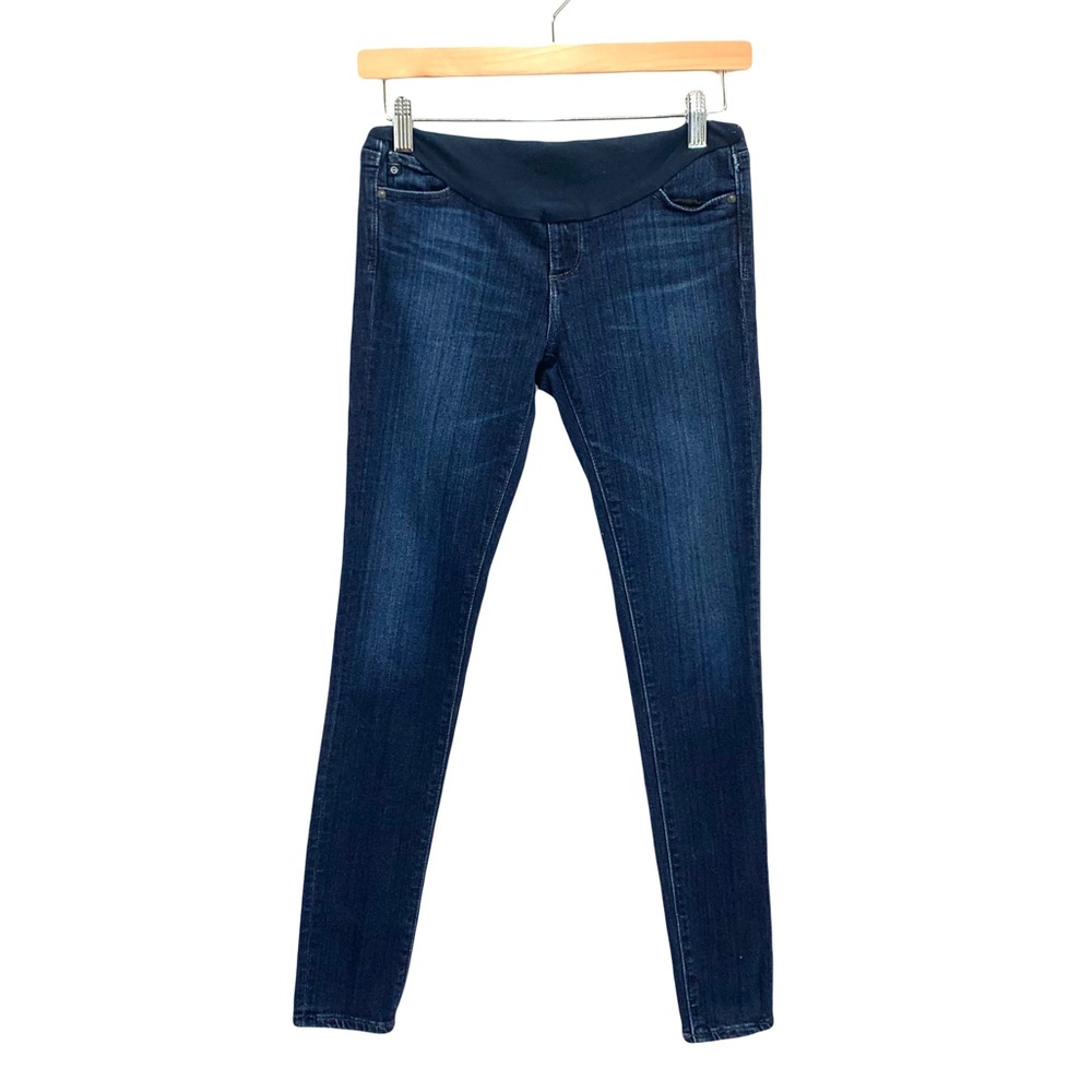AG Maternity Jeans Adriano Goldschmied Super Skinny Full Panel Dark Wash Size 25